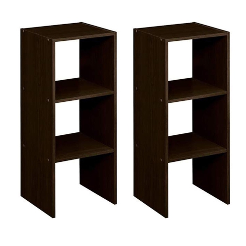 ClosetMaid Decorative Home Stackable 2-Cube Organizer Storage, Espresso