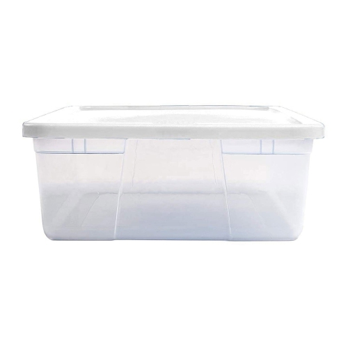 Homz 28 Qt Snaplock Clear Plastic Storage Container Bin with Secure Lid