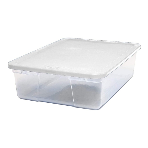 Homz 28 Qt Snaplock Clear Plastic Storage Container Bin with Secure Lid