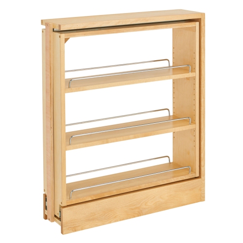 Rev-A-Shelf 6" Pul Out Shelf Organizer Rack for Cabinet Base Filler, 438-BC-6C
