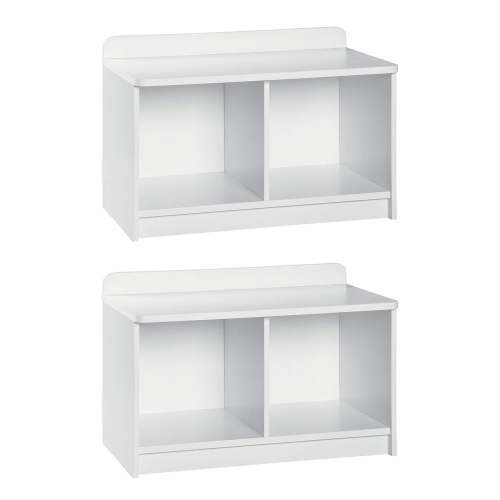 CLOSETMAID  Cubeical 149400 Heavy Duty Wood 2-Cube Storage Bench (2 Pack) In White