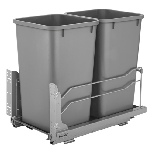 REV-A-SHELF  Double Pullout Trash Can 27 Qt. With Soft-Close, 53Wc-1527Scdm-217 Great features!