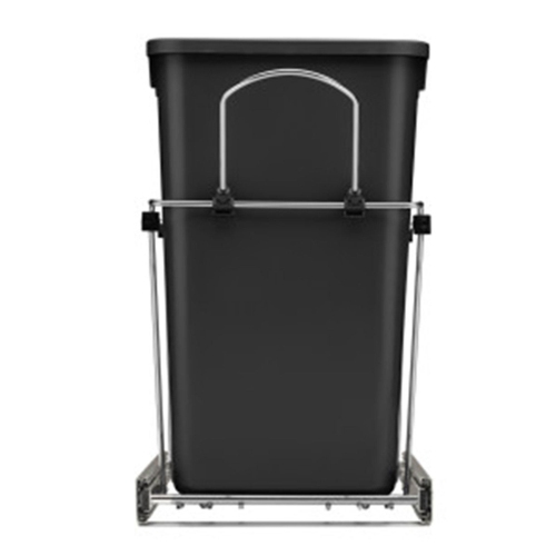 Rev-A-Shelf Double Pullout Trash Can 27 qt. for Kitchen, Black, RV-15KD-18C S