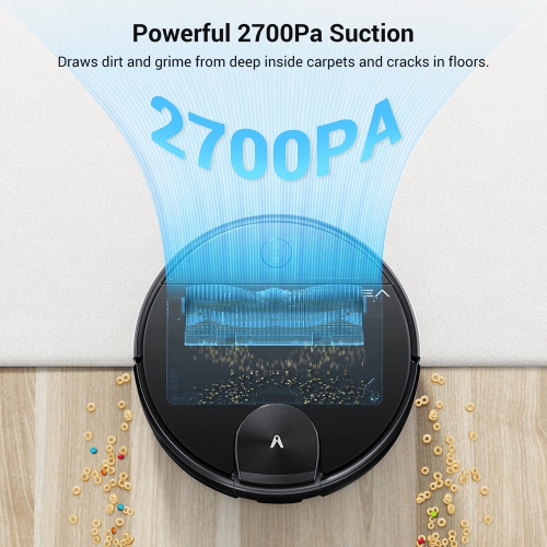 Viomi Smart Robot Vacuum V3 Max Duster Vacuum and Mop for Multi Floors, Black