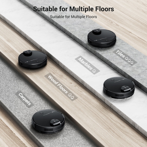 Viomi Smart Robot Vacuum V3 Max Duster Vacuum and Mop for Multi Floors, Black