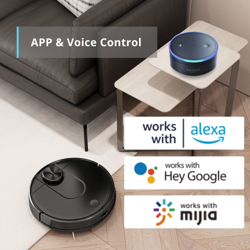 Viomi Smart Robot Vacuum V2 Max Duster Vacuum and Mop for Multi Floors, Black