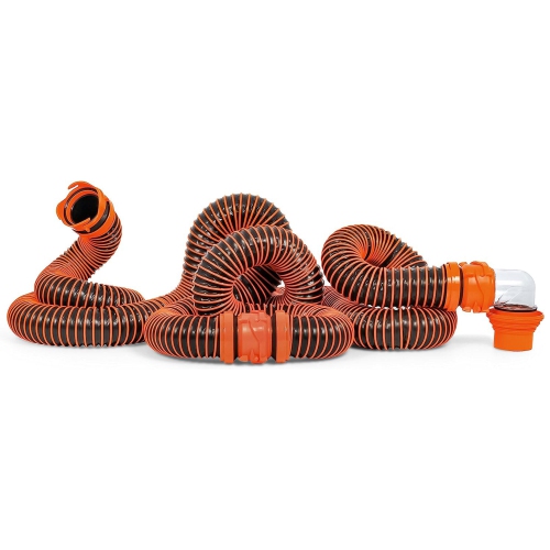 Camco RhinoEXTREME 20 Ft Sewer Hose Kit with 360 Degree Clear Swivel Wye Fitting