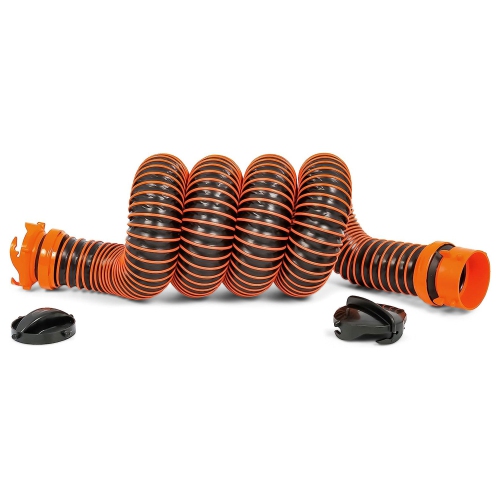 Camco RhinoEXTREME 20 Ft Sewer Hose Kit with 360 Degree Clear Swivel Wye Fitting