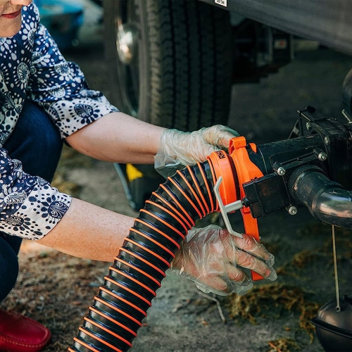 Camco RhinoEXTREME 20 Ft Sewer Hose Kit with 360 Degree Clear Swivel Wye Fitting