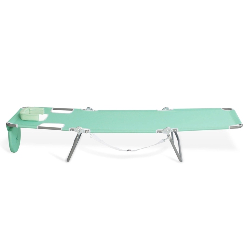 Ostrich Chaise Lounge Folding Sunbathing Recliner Beach Chair, Teal