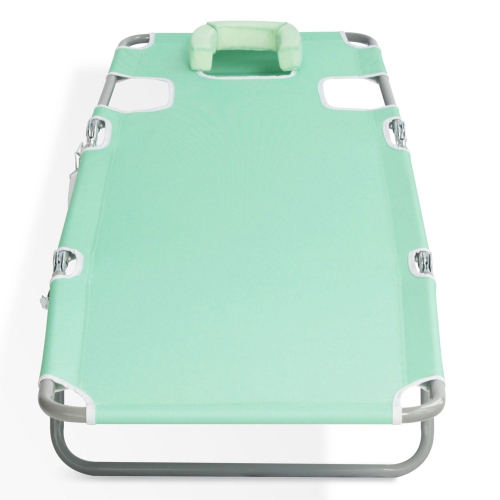 Ostrich Chaise Lounge Folding Sunbathing Recliner Beach Chair, Teal