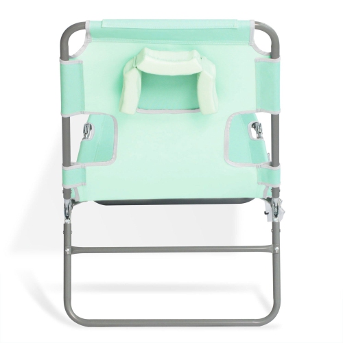 Ostrich Chaise Lounge Folding Sunbathing Recliner Beach Chair, Teal