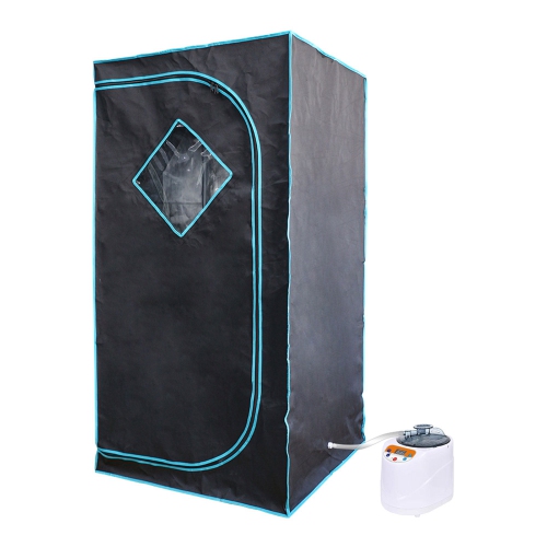 JOMEED  35 X 35 Inch Portable Zip Sauna With Chair for Home Relaxation In Black