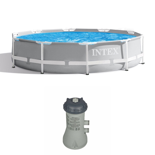 INTEX  10 Feet X 30 Inches Outdoor Swimming Pool W/ Cartridge Filter Pump System