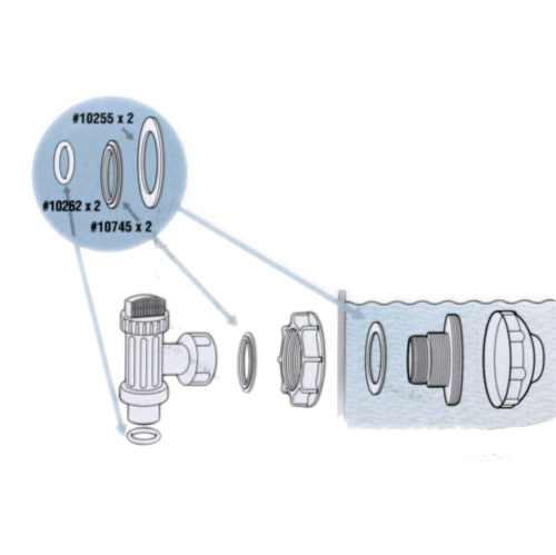 Intex 25006 Large Strainer Rubber Washer & Ring Pack Replacement Parts