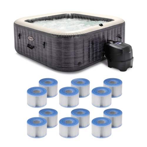 Intex PureSpa Plus Greystone Hot Tub, 94 x 28", w/ S1 Filter Cartridge