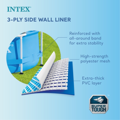 Intex 10 Foot x 30 Inch Above Ground Round Swimming Pool,