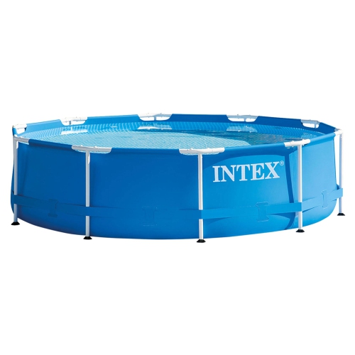 Intex 10 Foot x 30 Inch Above Ground Round Swimming Pool,