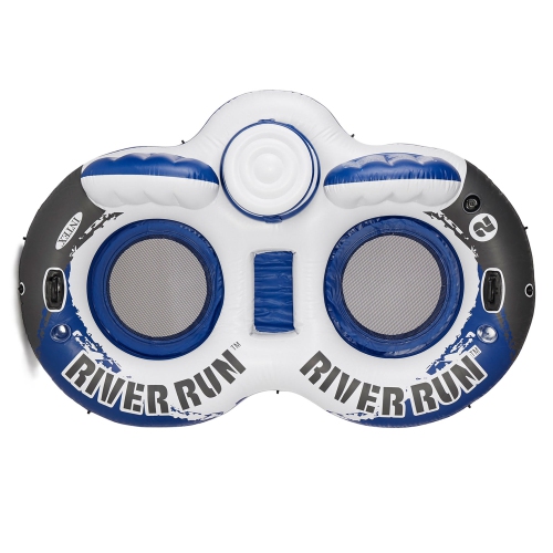 Intex River Run Inflatable Double Rider Tube & 2 River Run Single Water Floats