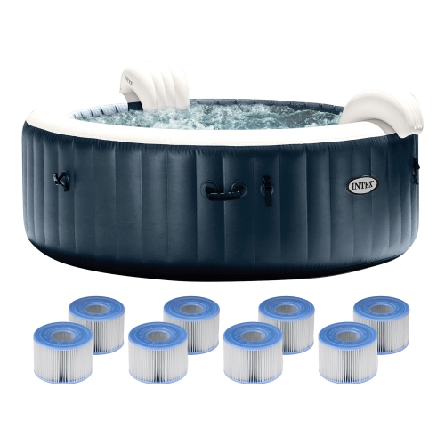 Intex PureSpa Plus Inflatable Bubble Jet Hot Tub & Replacement Filters
