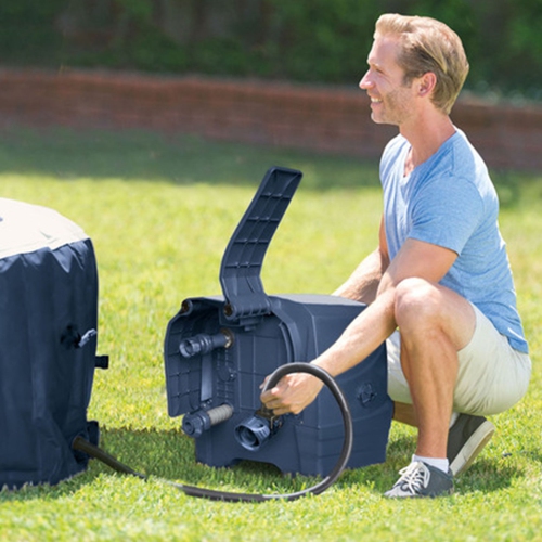 Intex – Ensemble de spa gonflable rond pour 6 personnes PureSpa plus avec 170 jets d’air, bleu