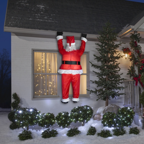 GEMMY INDUSTRIES-Christmas Realistic Airblown®-Santa Hanging From Roof 78"