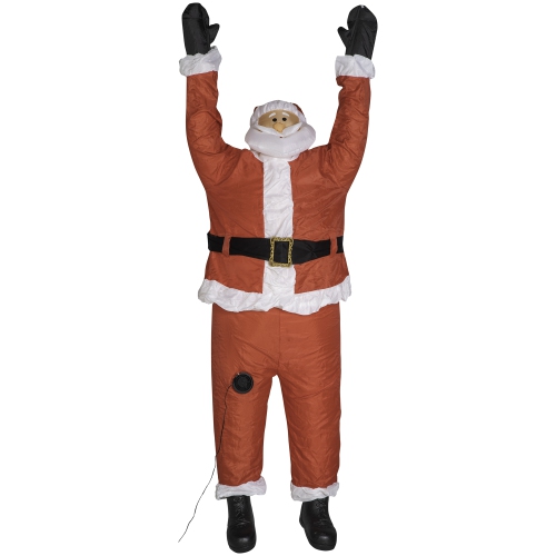 GEMMY INDUSTRIES-Christmas Realistic Airblown®-Santa Hanging From Roof 78"