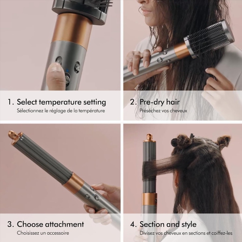 Remis à neuf excellent - Airwrap Styler Complete long - nickel/cuivre