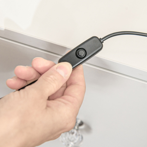 HOMCOM Makeup Vanity Desk with Mirror and Lights, Modern Dressing Table with Lighted Large Mirror, 7 Drawers and 14 LED Lights for Bedroom, White