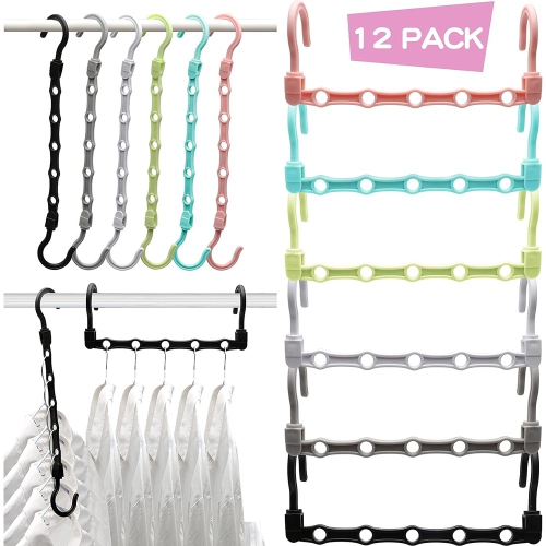 Image 1 de 8.. MSHALADE – Crochet de rangement robuste pour garde-robe, paquet de 12, pour vêtements lourds, multiples