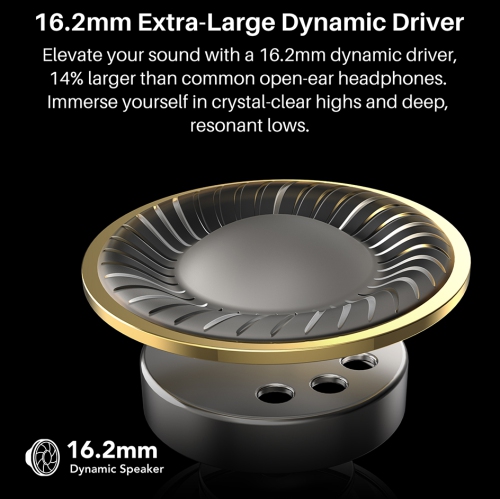 &nbsp;Écouteurs bouton sans fil autonomes Bluetooth ouverts OpenEgo de TOZO, affichage numérique,deux microphones, appel clair pour la course - Noir