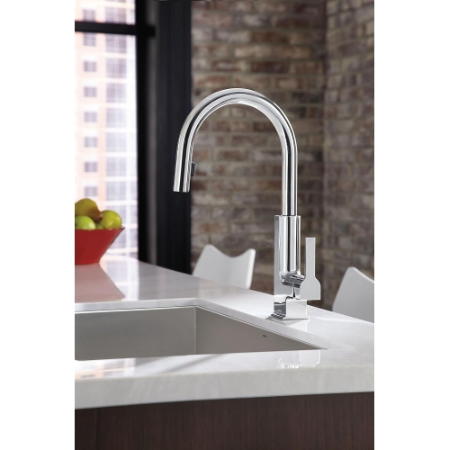 Moen S72308 STO One-Handle High Arc Pulldown Kitchen Faucet with Power Clean, Chrome