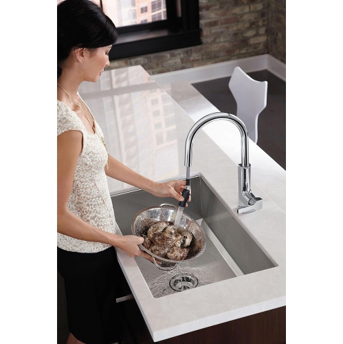 Moen S72308 STO One-Handle High Arc Pulldown Kitchen Faucet with Power Clean, Chrome