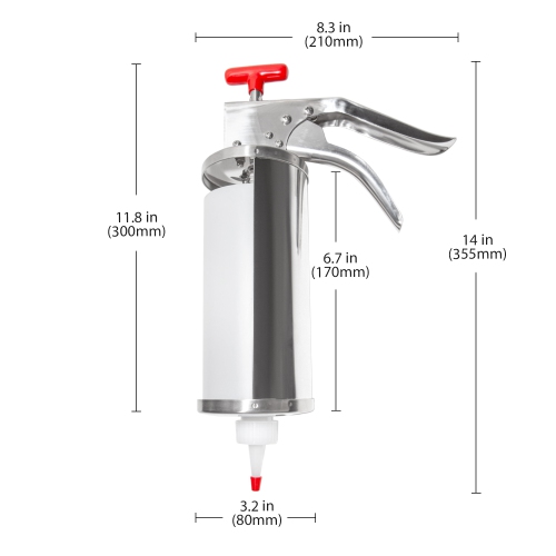 AC-320 Churro Maker | Pistolet de remplissage Churro | Remplissage manuel espagnol de beignes | 1&nbsp;L