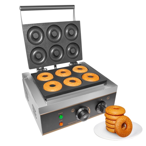 GR-D6 Mini Donut Maker | 6 Circle Donuts | Electric Donut Making Machine | 110V