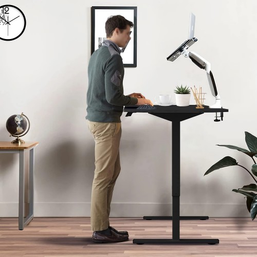 Electric Standing Desk, 160 x 70 cm Steel Adjustable Height Desk, Quick Assembly, Ultra-Quiet Motor