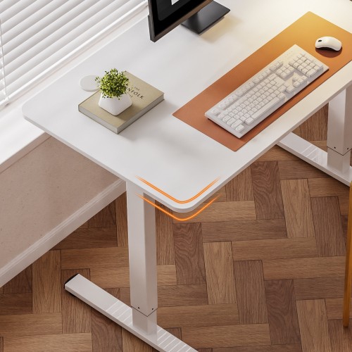 Electric Standing Desk, 140 x 60 cm Steel Adjustable Height Desk, Quick Assembly, Ultra-Quiet Motor