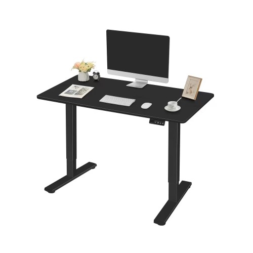Electric Standing Desk, 120 x 60 cm Steel Adjustable Height Desk, Quick Assembly, Ultra-Quiet Motor