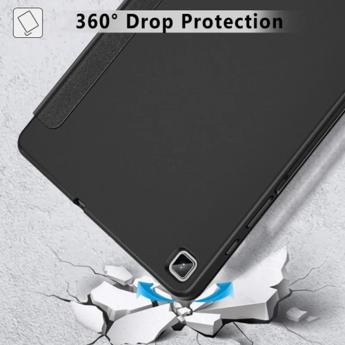 Black Samsung Galaxy Tab S6 Lite 10.4" Case with Pen Holder - Auto Wake/Sleep, Fits 2024/2022/2020 Models SM-P625/P620/P619/P615