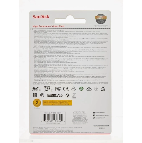 The SanDisk 128GB High Endurance Video microSDXC Card is built to withstand up to 20,000 hours of continuous recording, making it ideal for dash cams