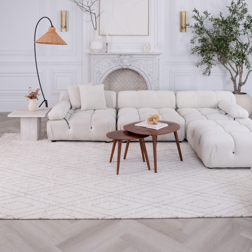 Rug Branch Casa Boho Abstract Indoor Area Rug, Beige Grey