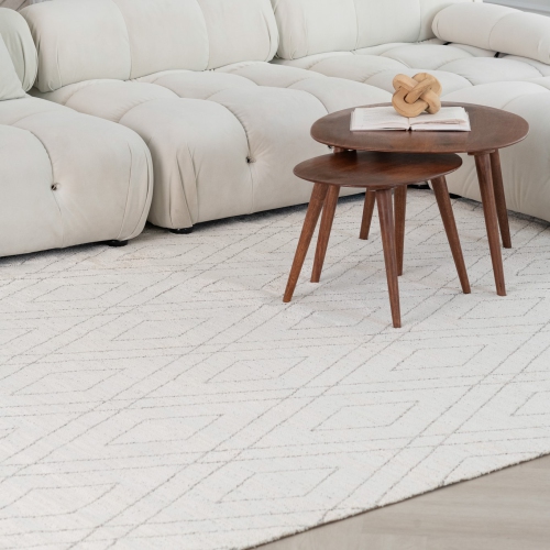Rug Branch Casa Boho Abstract Indoor Area Rug, Beige Grey