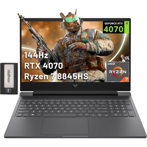 HP  Victus 16.1" Fhd 144Hz Gaming Laptop, Amd Ryzen 7 8845Hs, 1Tb SSD, 32GB Ddr5, Nvidia Geforce Rtx 4070, Backlit Kb, 1080P HD Webcam, Win 11 Home