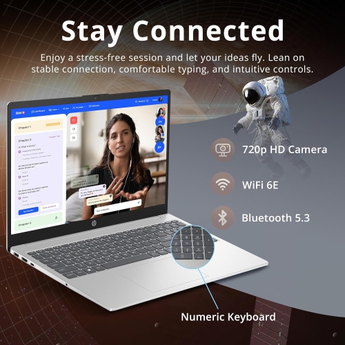 HP 15.6" HD Touchscreen Laptop, Intel i3-1215U, 2.16TB Storage(2TB SSD+160GB Docking Station Set), 64GB RAM, Intel UHD Graphics, Num Pad, Webcam,