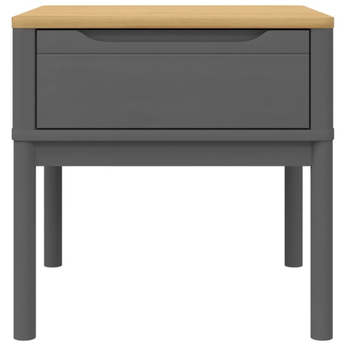vidaXL Lamp Table FLORO Grey 55x55x54 cm Solid Wood Pine