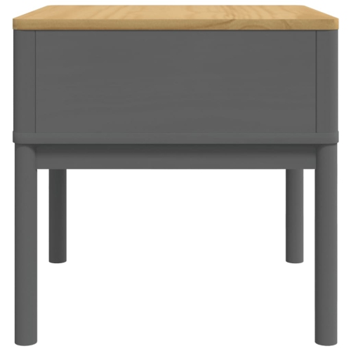vidaXL Lamp Table FLORO Grey 55x55x54 cm Solid Wood Pine