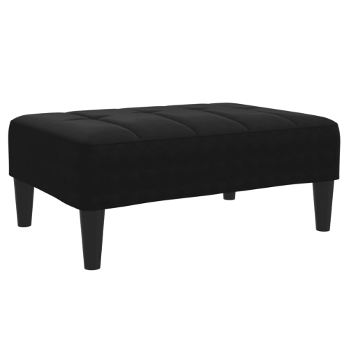 vidaXL 2-Seater Sofa Bed with Footstool Black Velvet