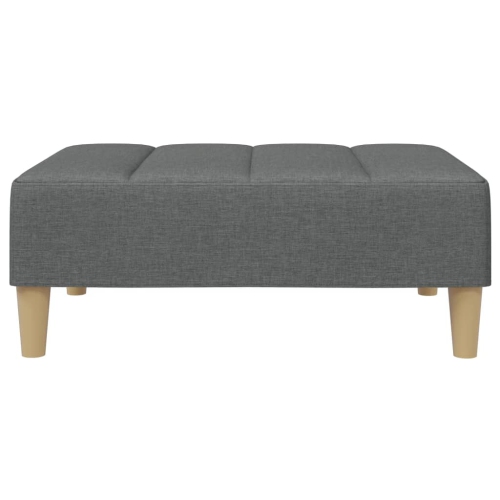 vidaXL 2-Seater Sofa Bed with Footstool Dark Grey Fabric