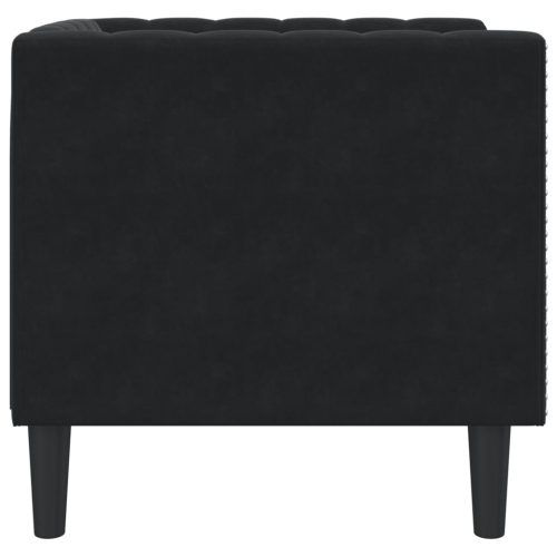 vidaXL Chesterfield Sofa Chair Black Velvet