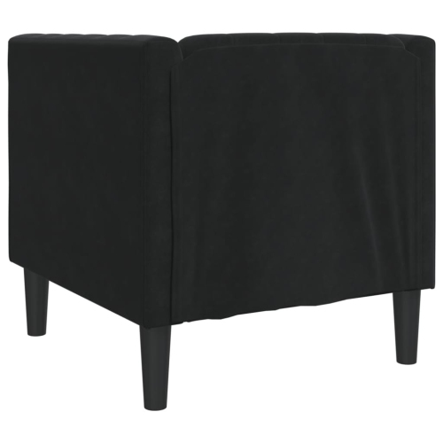 vidaXL Chesterfield Sofa Chair Black Velvet